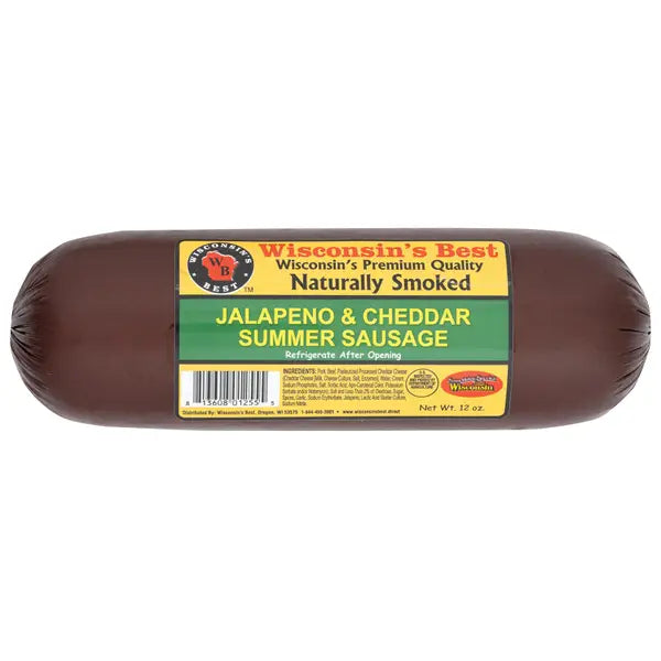 WISCONSIN'S BEST - JALAPENO & CHEDDAR SUMMER SAUSAGE
