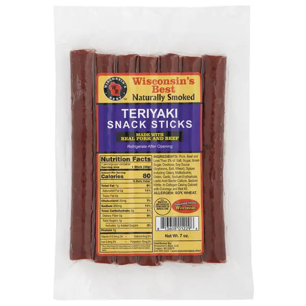 WISCONSIN'S BEST -  TERIYAKI MEAT SNACK STICKS