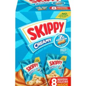 SKIPPY® CREAMY PEANUT BUTTER INDIVIDUAL SQUEEZE PACKS (8 PACK)