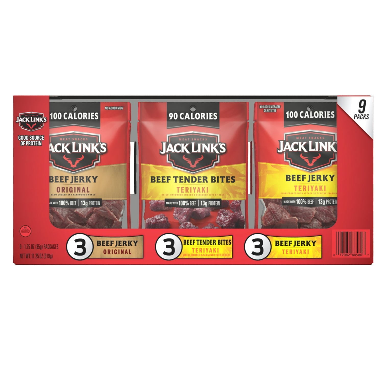 JACK LINK'S BEEF JERKY VARIETY PACK (9 PK)